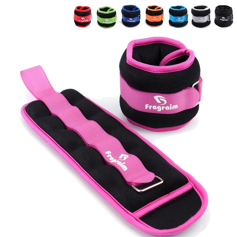 Fragraim Ankle Weights for Women  Men and Kids - 1.5 LBS x 2 Strength Training Wrist/Leg/Arm Weight with Adjustable Strap for Jogging  Gymnastics  Aerobics  Physical Therapy (Purple) - Image 1